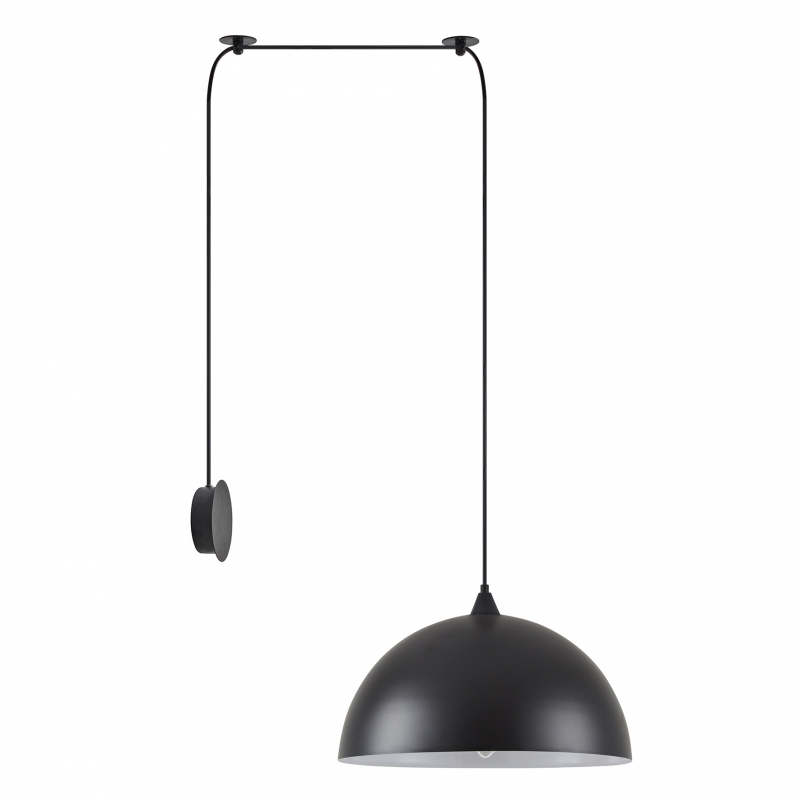 SE21-BL-B10-BL1W-MS40 ADEPT PENDANT Black Metal Shade Wall Lamp+ SE21-BL-B10-BL1W-MS40 ADEPT PENDANT Black Metal Shade Wall Lamp+