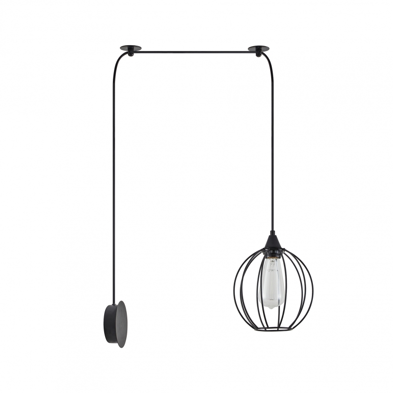 SE21-BL-B10-BL1W-GR2 ADEPT PENDANT Black Metal Grid Wall Lamp+ SE21-BL-B10-BL1W-GR2 ADEPT PENDANT Black Metal Grid Wall Lamp+