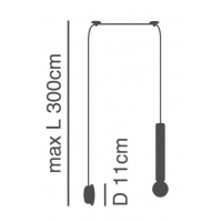 SE21-NM-5-NM1W ADEPT TUBE NICKEL MAT Nickel Matt Pendant+ SE21-NM-5-NM1W ADEPT TUBE NICKEL MAT Nickel Matt Pendant+