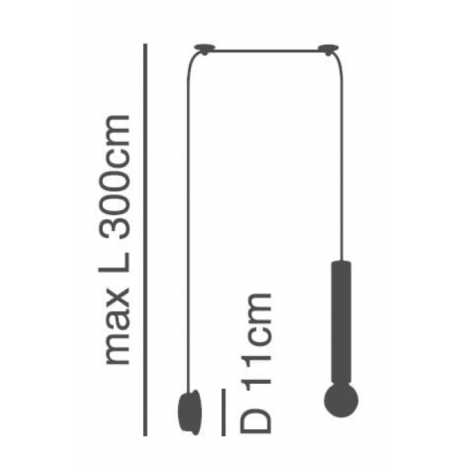 SE21-NM-5-NM1W ADEPT TUBE NICKEL MAT Nickel Matt Pendant+