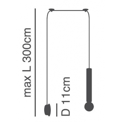 SE21-GM-5-BL1W ADEPT TUBE GOLD MATT Gold Matt Pendant+ SE21-GM-5-BL1W ADEPT TUBE GOLD MATT Gold Matt Pendant+