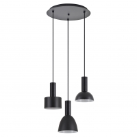 SE21-BL-4-3BL-MS123 ADEPT FLEX Black Pendant Black Metal Shade+ SE21-BL-4-3BL-MS123 ADEPT FLEX Black Pendant Black Metal Shade+