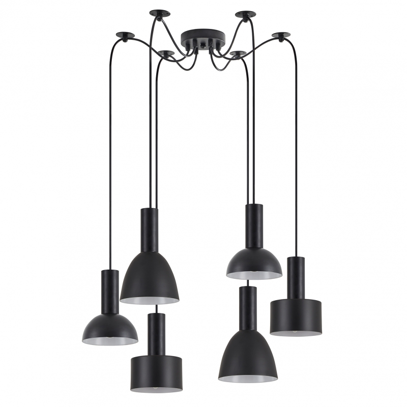 SE21-BL-4-BL6-MS12 ADEPT FLEX Black Pendant Black Metal Shade+ SE21-BL-4-BL6-MS12 ADEPT FLEX Black Pendant Black Metal Shade+