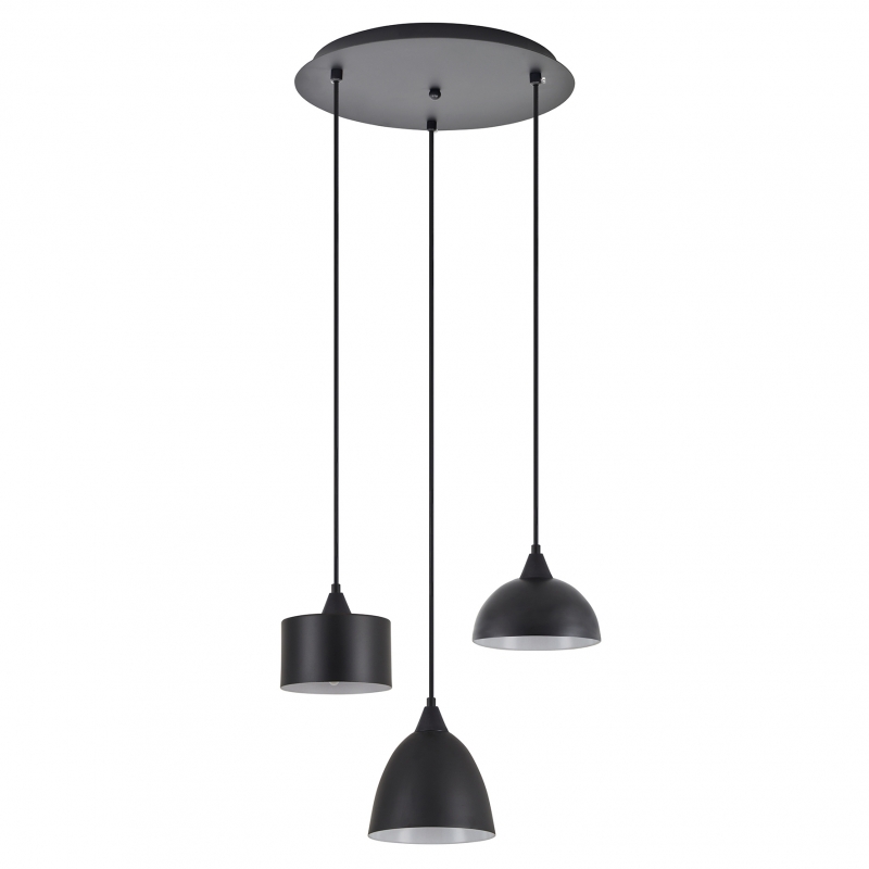 SE21-BL-B10-3BL-MS123 ADEPT FLEX Black Metal Shade Pendant+ SE21-BL-B10-3BL-MS123 ADEPT FLEX Black Metal Shade Pendant+