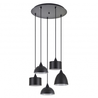 SE21-BL-B10-5BL-MS123 ADEPT FLEX Black Metal Shade Pendant+ SE21-BL-B10-5BL-MS123 ADEPT FLEX Black Metal Shade Pendant+