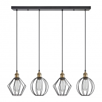 SE21-BR-10-4BL-GR12 MAGNUM FLEX Bronze Metal Pendant Black Metal Grid+ SE21-BR-10-4BL-GR12 MAGNUM FLEX Bronze Metal Pendant Black Metal Grid+