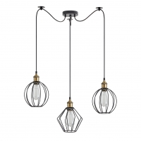 SE21-BR-10-BL3-GR12 MAGNUM FLEX Bronze Metal Pendant Black Metal Grid+ SE21-BR-10-BL3-GR12 MAGNUM FLEX Bronze Metal Pendant Black Metal Grid+
