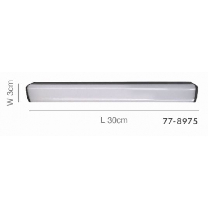 MF30-01-B01 MAGNETIC FLEX 48V Linear 30cm  6W 480Lm 3000K  Lightings Surface Mounted Black 1Γ3