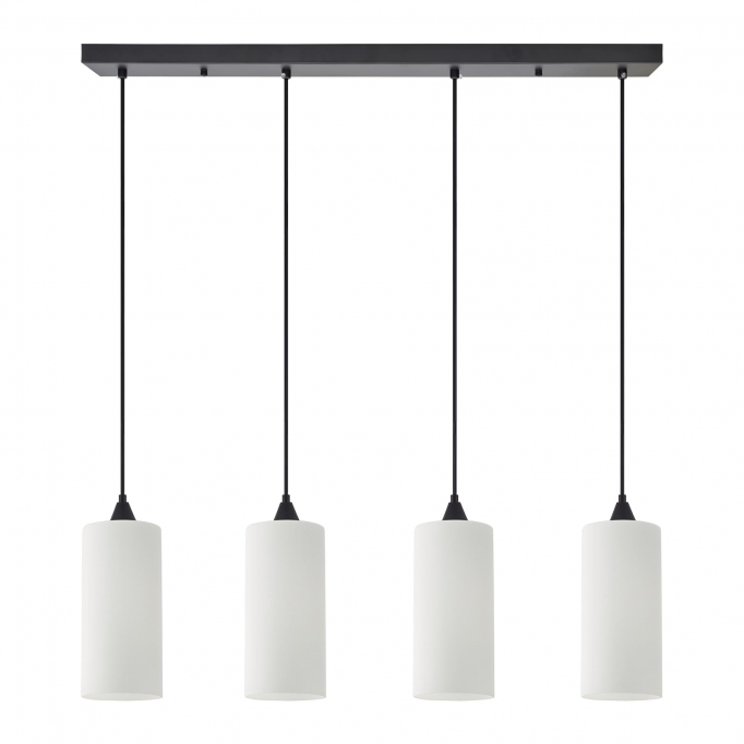 SE21-BL-4-4BL-GL3 ADEPT TUBE  Pendant White Glass+