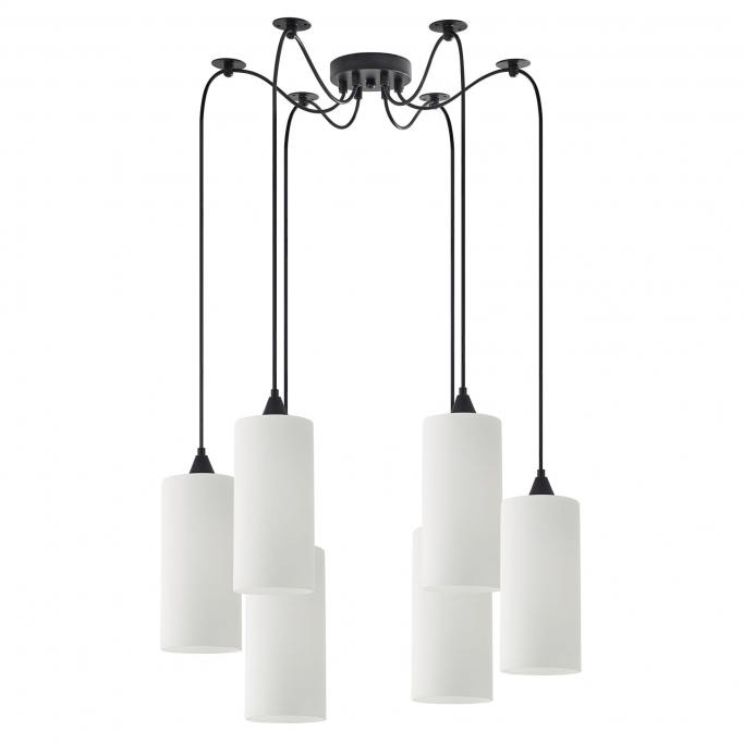 SE21-BL-4-BL6-GL3 ADEPT TUBE  Pendant White Glass+