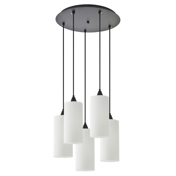 SE21-BL-4-5BL-GL3 ADEPT TUBE  Pendant White Glass+