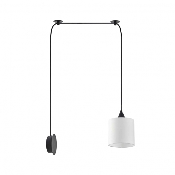 SE21-BL-B10-BL1W-SH1 ADEPT PENDANT White Fabric Wall Lamp +