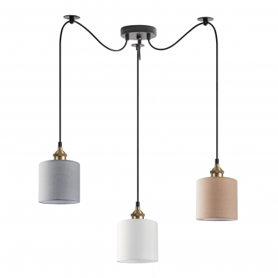SE21-BR-10-BL3-SH123 MAGNUM FLEX White, Grey, Brown Shade Pendant+