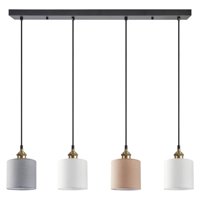 SE21-BR-10-4BL-SH123 MAGNUM FLEX White, Grey ,Brown Shade Pendant+