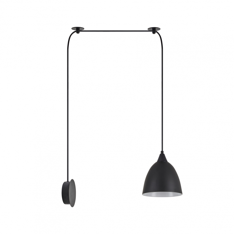 SE21-BL-B10-BL1W-MS2 ADEPT PENDANT Black Metal Shade + SE21-BL-B10-BL1W-MS2 ADEPT PENDANT Black Metal Shade +
