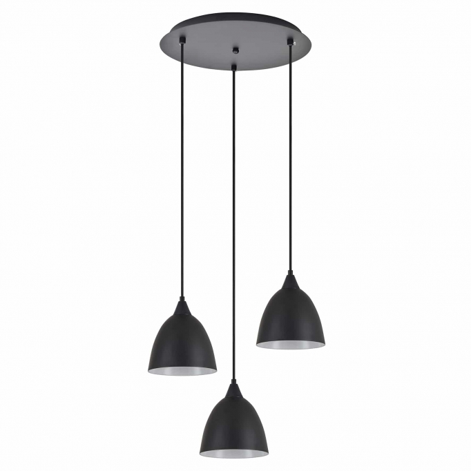 SE21-BL-B10-3BL-MS2 ADEPT PENDANT Black Metal Shade +