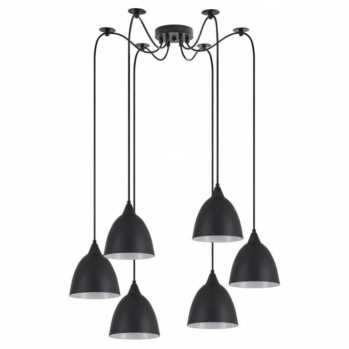 SE21-BL-B10-BL6-MS2 ADEPT PENDANT Black Metal Shade +