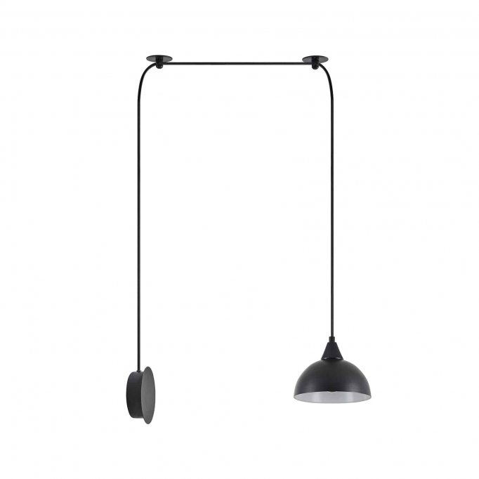 SE21-BL-B10-BL1W-MS3 ADEPT PENDANT Black Metal Shade+