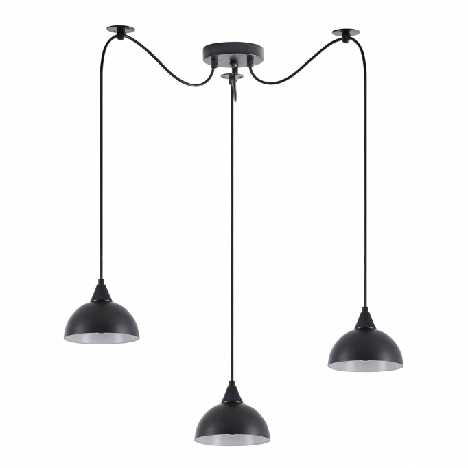 SE21-BL-B10-BL3-MS3 ADEPT PENDANT Black Metal Shade +