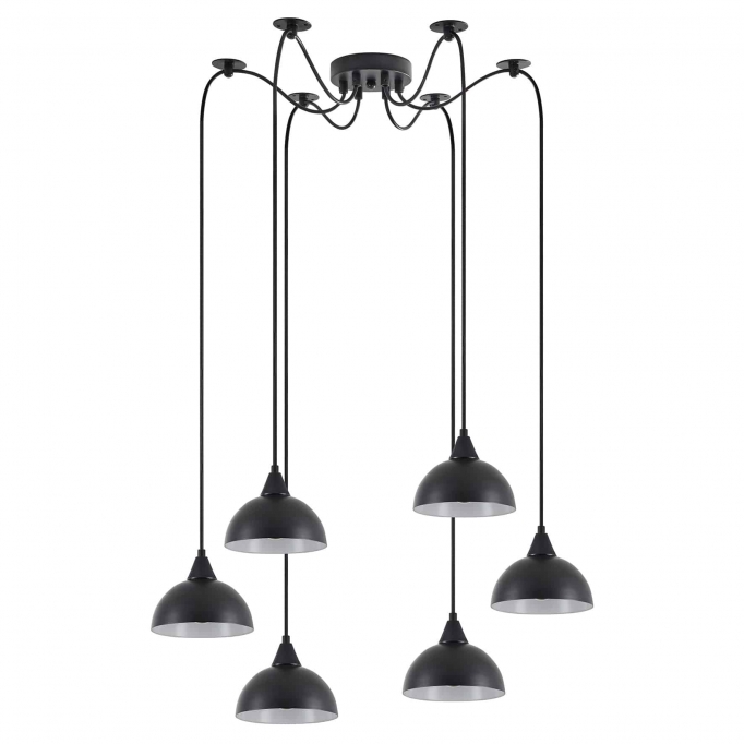 SE21-BL-B10-BL6-MS3 ADEPT PENDANT Black Metal Shade+