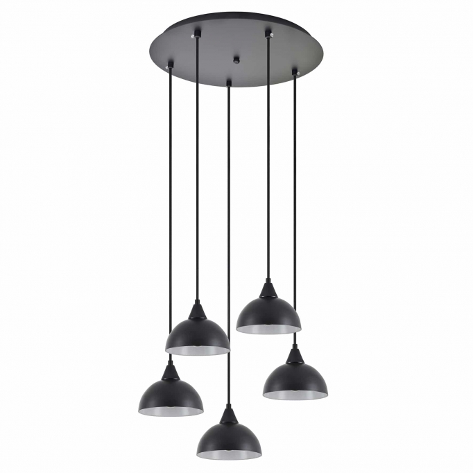 SE21-BL-B10-5BL-MS3 ADEPT PENDANT Black Metal Shade +