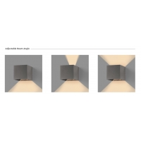 SE-WLL-3K-DG CUBO LED WALL LAMP 5W*2 3000K DARK GREY BODY ALUMINIUM SE-WLL-3K-DG CUBO LED WALL LAMP 5W*2 3000K DARK GREY BODY ALUMINIUM