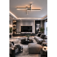 SE LED 90 AFFILATO CEILING BLACK 60W 3CCT 70x70x5cm IP20 220V 2 YEARS WARRANTY Α2