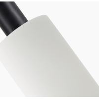 SE21-BL-4-GL3 ADEPT TUBE Black Pendant White Glass+