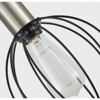 SE21-NM-4-3BL-GR12 ADEPT FLEX Nickel Matt Pendant Black Metal Grid+ SE21-NM-4-3BL-GR12 ADEPT FLEX Nickel Matt Pendant Black Metal Grid+