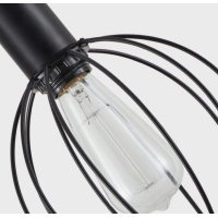 SE21-BL-4-BL3-GR12 ADEPT FLEX Black Pendant Black Metal Grid+