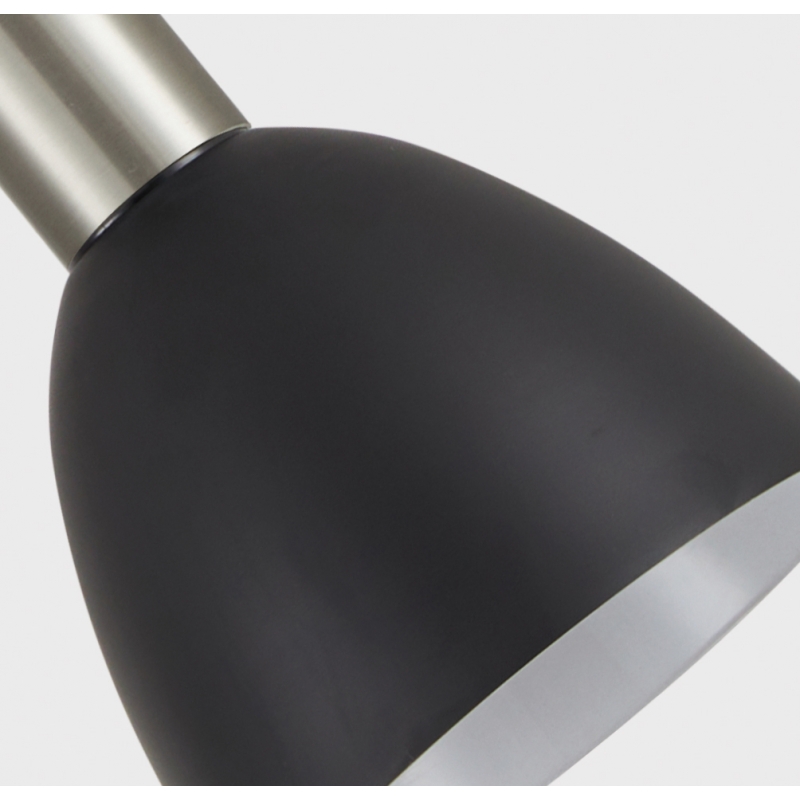 SE21-NM-4-NM3-MS2 ADEPT TUBE Nickel Matt Pendant Black Metal Shade+
