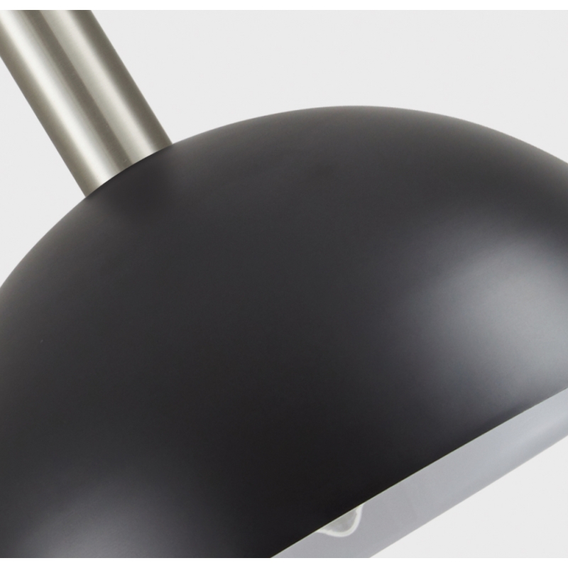 SE21-NM-4-MS50 ADEPT TUBE Nickel Matt Pendant Black Metal Shade+