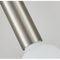 SE21-NM-4-3NM-SH2 ADEPT TUBE Nickel Matt Pendant Grey Fabric Shade+