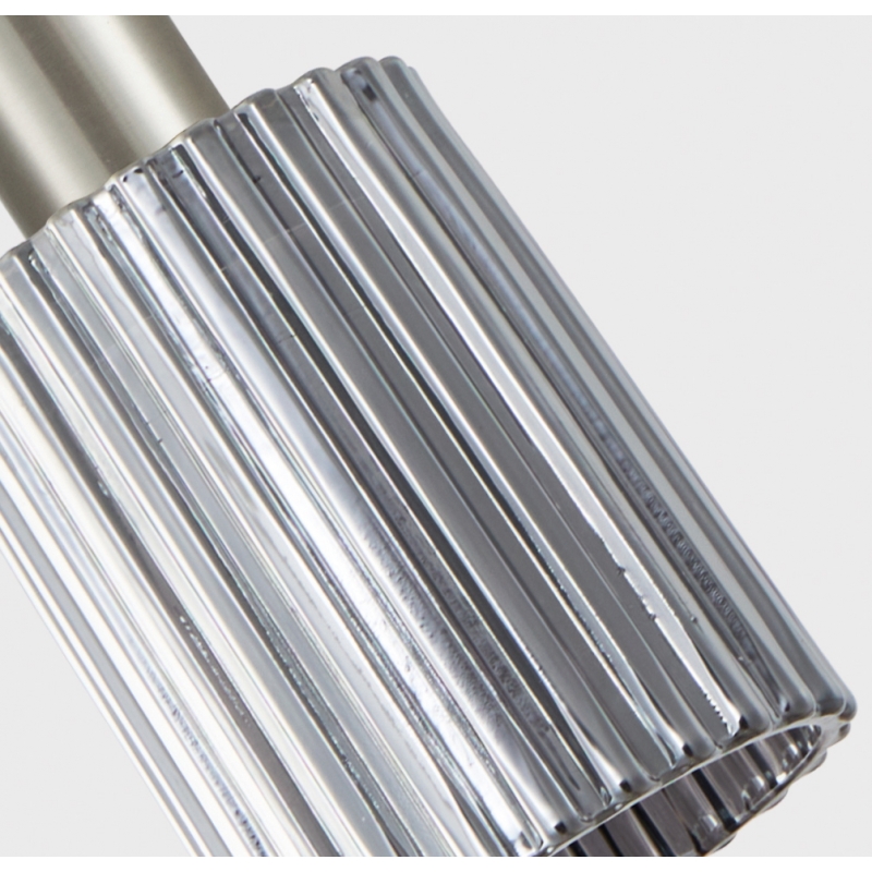 SE21-NM-4-GL1  ADEPT TUBE Nickel Matt Pendant Smoked Glass+