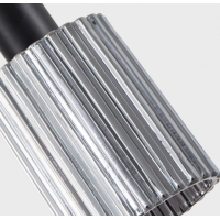 SE21-BL-4-3BL-GL1 ADEPT TUBE Black Pendant Smoked Glass+ SE21-BL-4-3BL-GL1 ADEPT TUBE Black Pendant Smoked Glass+