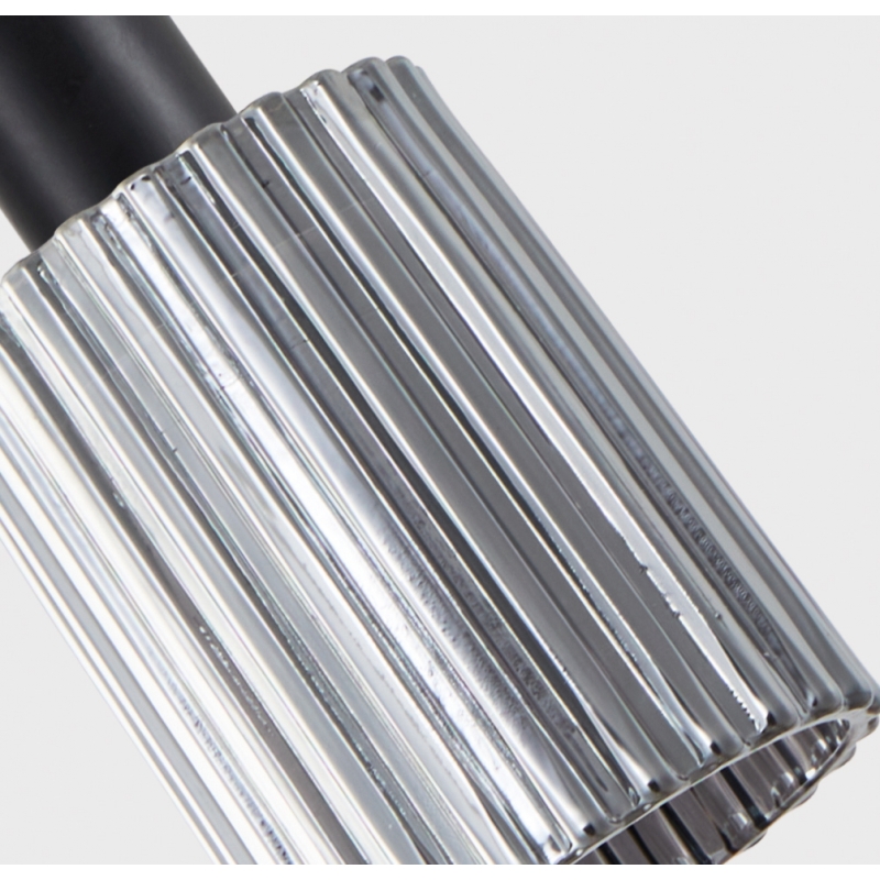 SE21-BL-4-3BL-GL1 ADEPT TUBE Black Pendant Smoked Glass+ SE21-BL-4-3BL-GL1 ADEPT TUBE Black Pendant Smoked Glass+