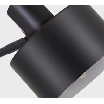 SE21-BL-22-MS1 ADEPT BLACK WALL LAMP BLACK METAL SHADE+