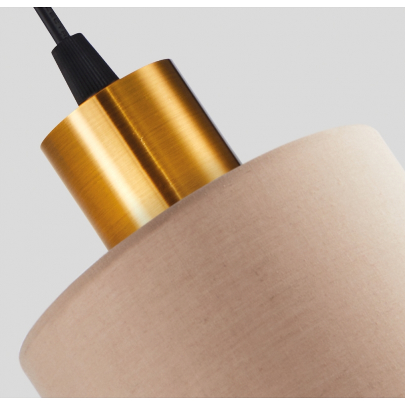 SE21-GM-9-SH3 ADEPT WALL LAMP Gold Matt and Black Metal Wall Lamp Brown Shade+