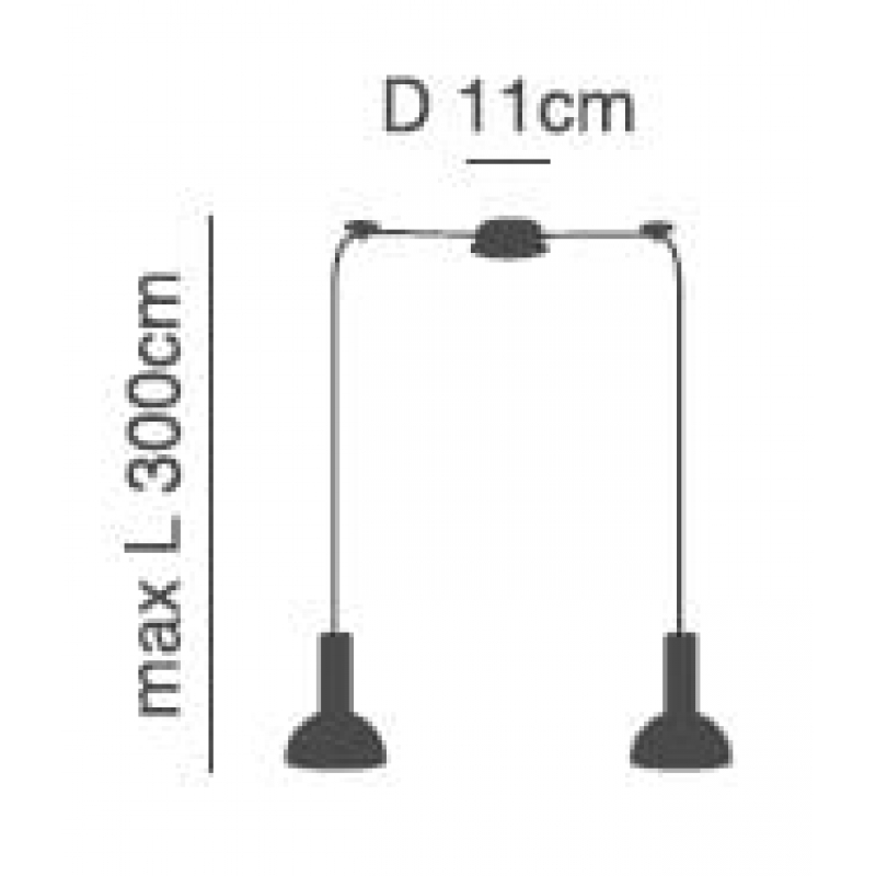 SE21-BL-4-BL2-MS3 ADEPT TUBE Black Pendant Black Metal Shade+