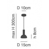 SE21-BL-4-MS3 ADEPT TUBE Black Pendant Black Metal Shade+