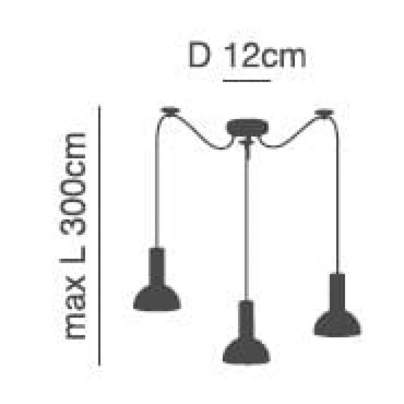 SE21-BL-4-BL3-MS3 ADEPT TUBE Black Pendant Black Metal Shade+