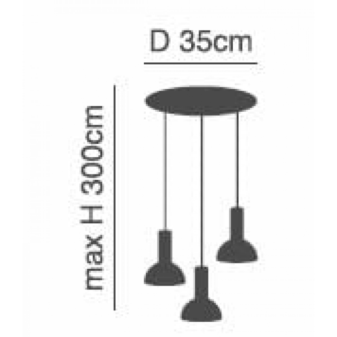 SE21-BL-4-3BL-MS3 ADEPT TUBE Black Pendant Black Metal Shade+