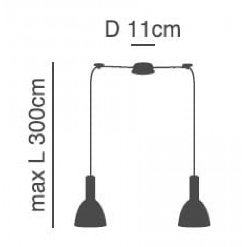 SE21-BL-4-BL2-MS2 ADEPT TUBE Black Pendant Black Metal Shade+