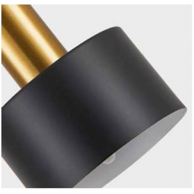 SE21-GM-4-MS1 ADEPT TUBE Gold Matt Pendant Black Metal Shade+