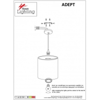 SE21-BL-B10-SH1 ADEPT PENDANT White Shade Pendant +