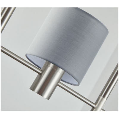 SE21-NM-120-SH1 ADEPT NICKEL MATT PENDANT GREY SHADE+ SE21-NM-120-SH1 ADEPT NICKEL MATT PENDANT GREY SHADE+