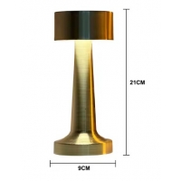 SE LED 23 AKIRA BLACK TABLE BATTERY LAMP LED RECHARGEABLE 10x23cm 3W 3000K 1000mah  CHARGING TI