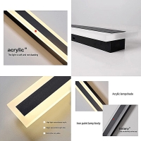 SE LED 60 AXIS OUTDOOR WALL LAMP BLACK 18W 3000K L 600mm