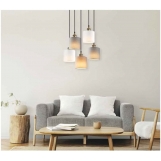 SE21-BR-10-5BL-SH123 MAGNUM FLEX White, Grey, Brown Shade Pendant +