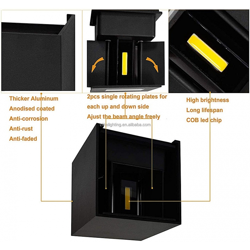 SE-WLL-3K-DG CUBO LED WALL LAMP 5W*2 3000K DARK GREY BODY ALUMINIUM SE-WLL-3K-DG CUBO LED WALL LAMP 5W*2 3000K DARK GREY BODY ALUMINIUM